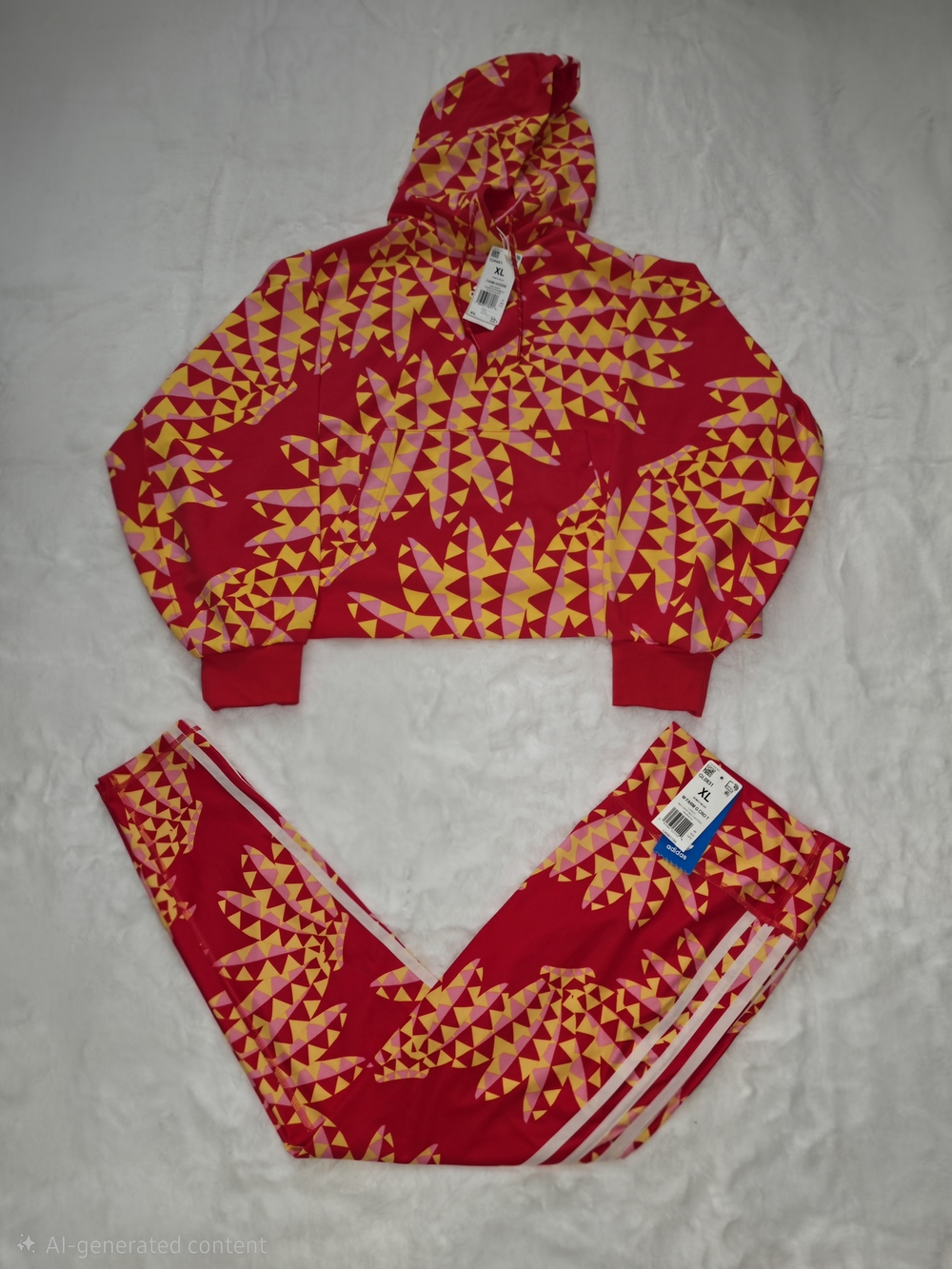 NWT Adidas x Farm Rio Hoodie & Matching Tights, XL